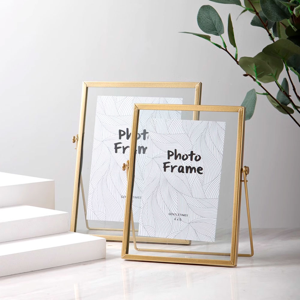 Ilios Innova | Kit De 3 Portarretratos Para Fotografía Ilios Innova Metálico Color Dorado