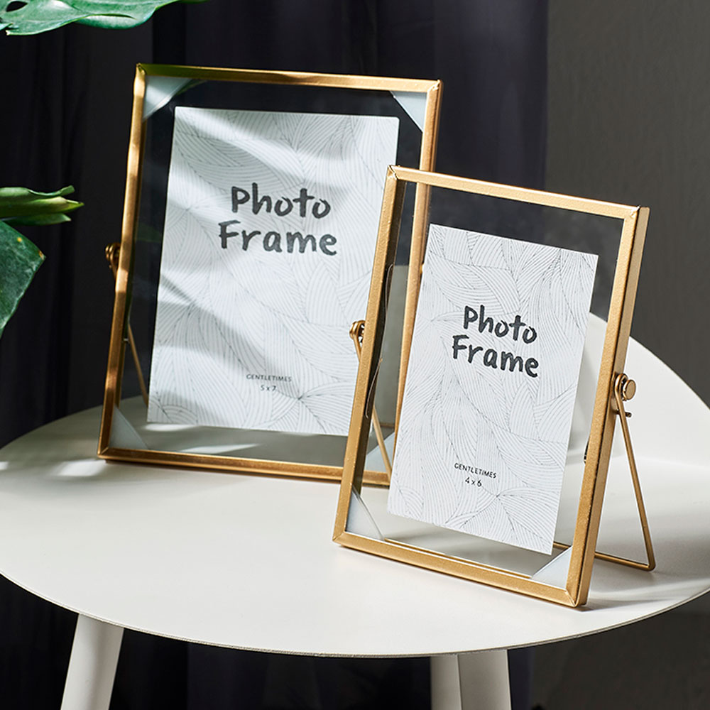 Ilios Innova | Kit De 3 Portarretratos Para Fotografía Ilios Innova Metálico Color Dorado