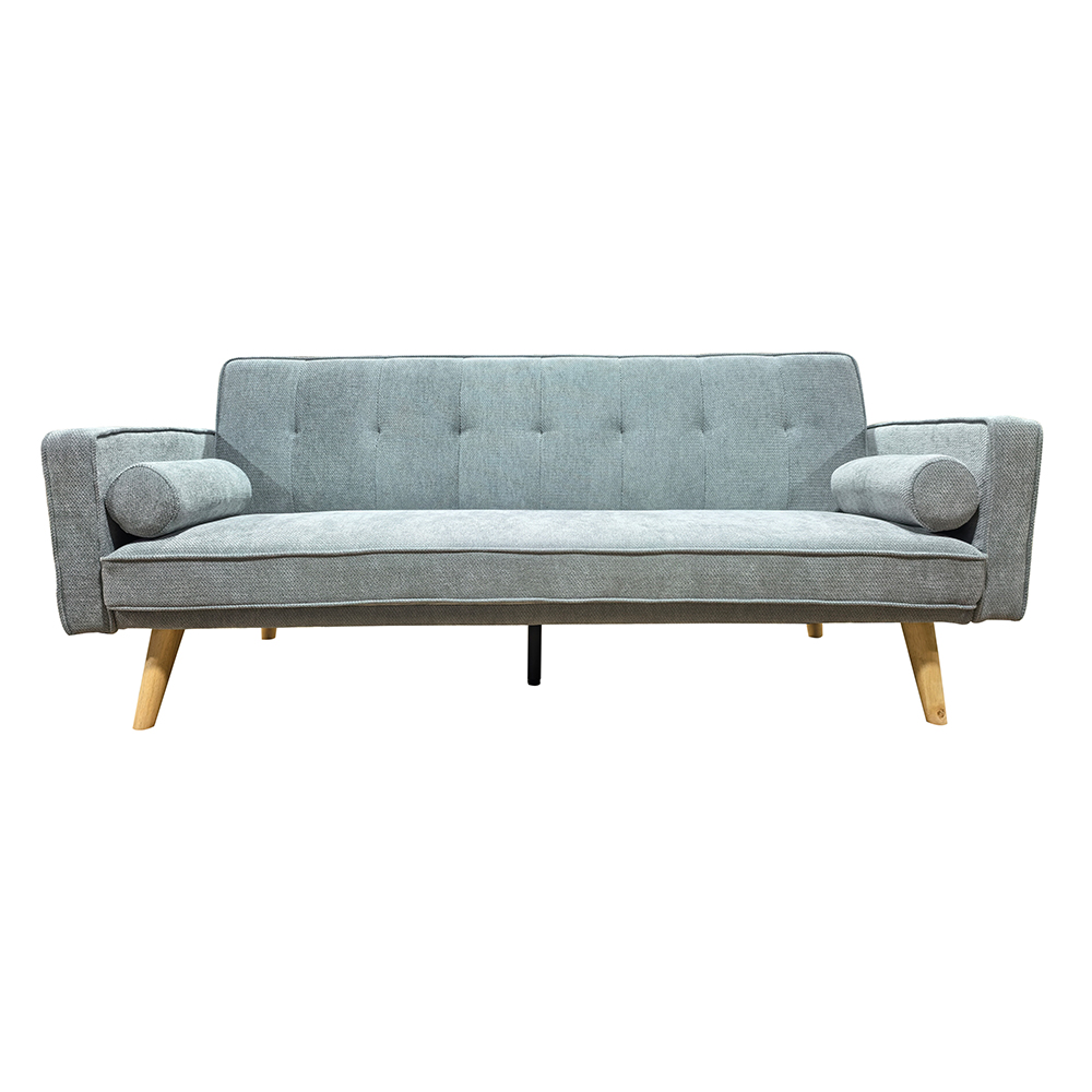 Ilios Innova | Sofá Cama Marin Convertible 2 Plazas, Patas de Madera y 2 Cojines Incluidos. Estilo Nórdico Minimalista