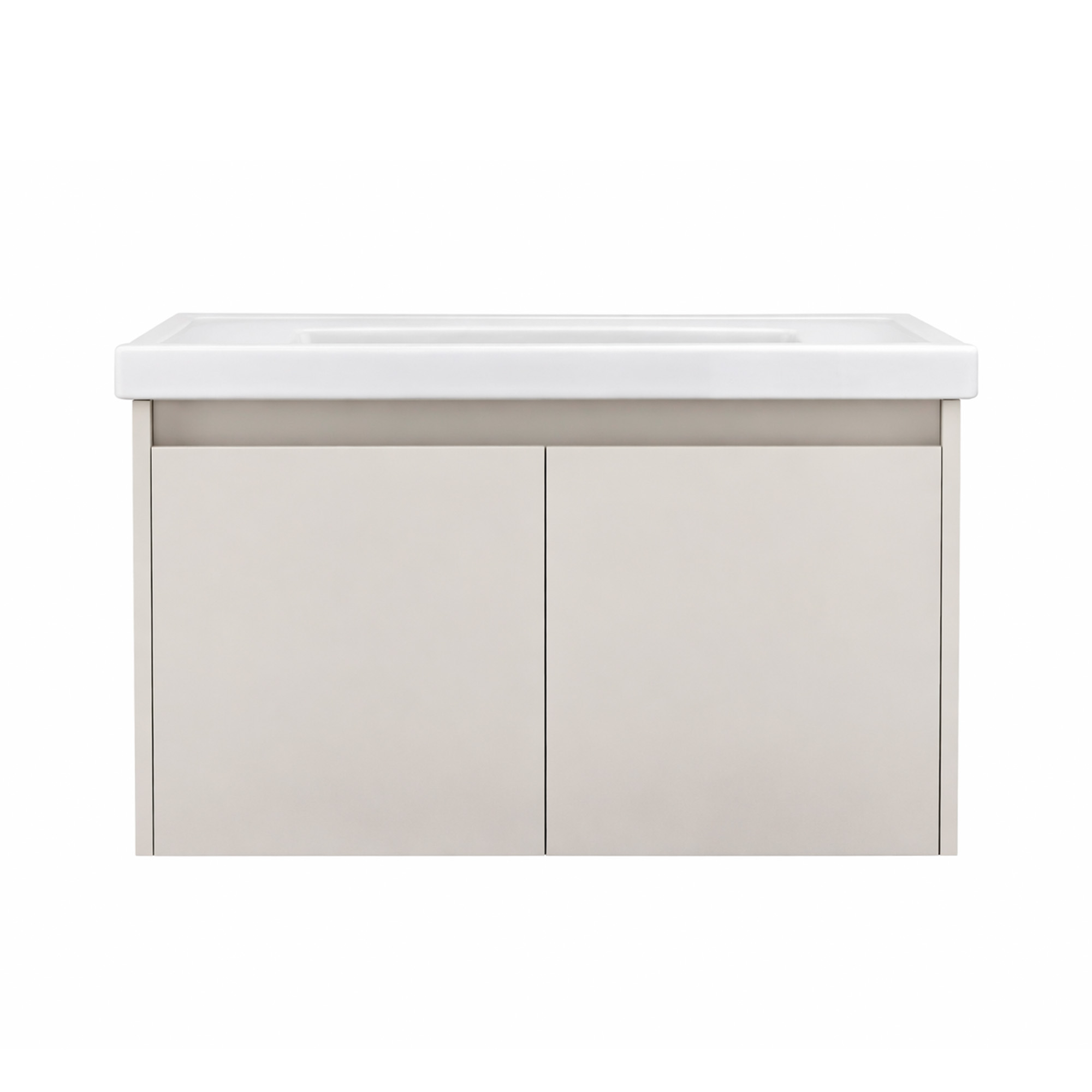 Ilios Innova | Lavamanos Flotante con Gabinete, Diseño Moderno Beige y Almacenamiento Funcional