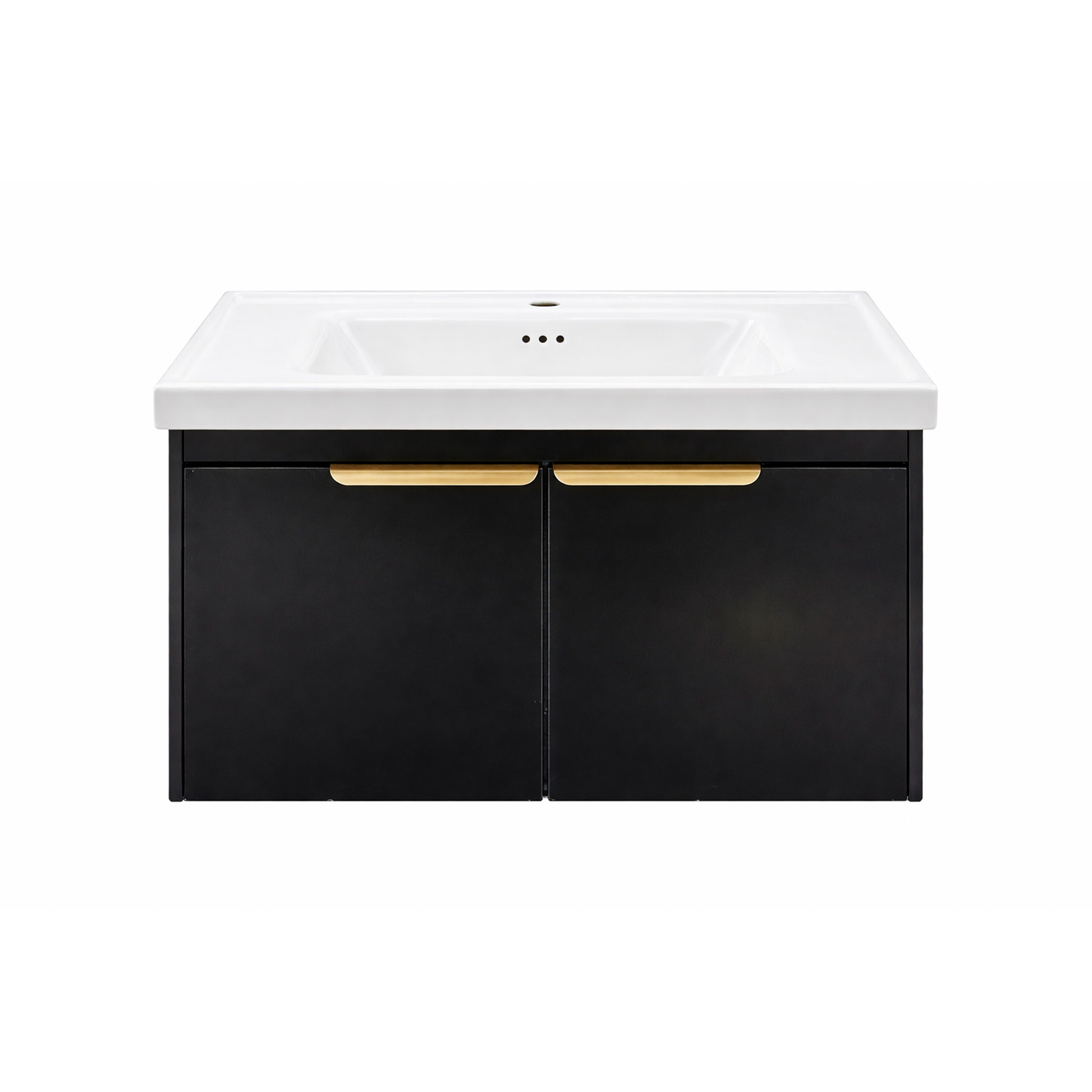 Ilios Innova | Lavamanos Flotante con Gabinete, Diseño Moderno Negro y Almacenamiento Funcional