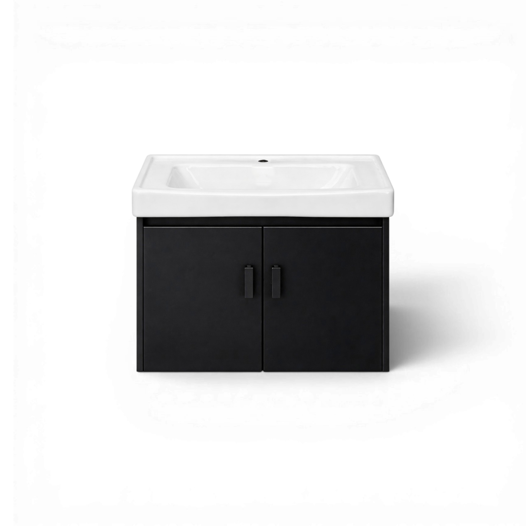 Ilios Innova | Lavamanos Flotante con Gabinete, Diseño Moderno Negro y Almacenamiento Funcional