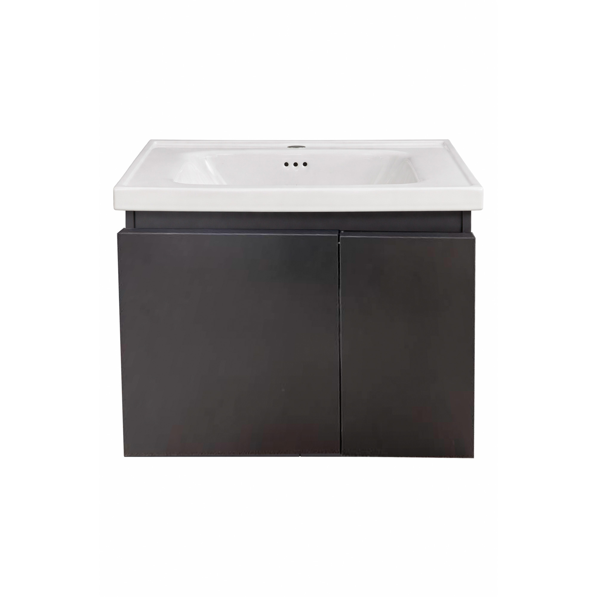 Ilios Innova | Lavamanos Flotante con Gabinete, Diseño Moderno Negro y Almacenamiento Funcional
