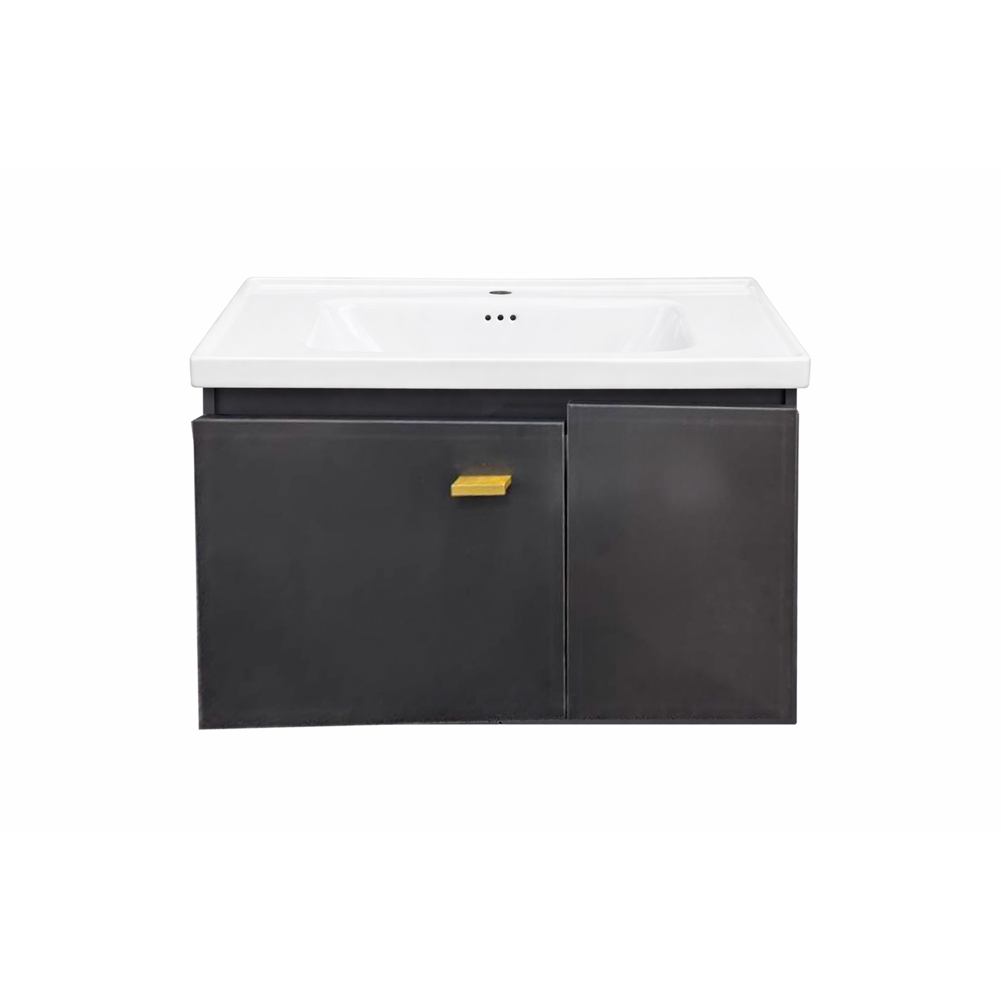 Ilios Innova | Lavamanos Flotante con Gabinete, Diseño Moderno Gris y Almacenamiento Funcional