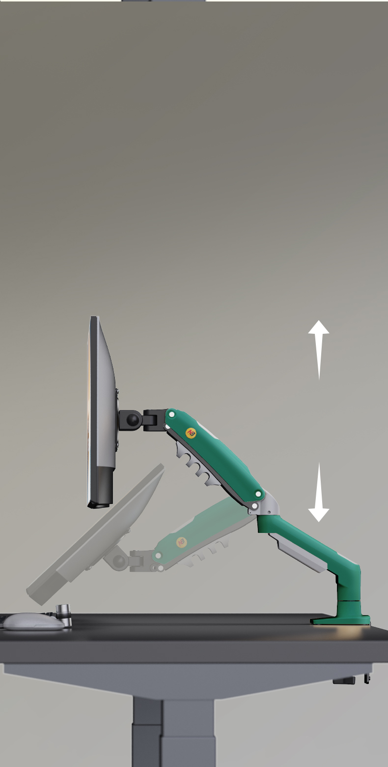 NB Soporte para Monitor 17”-30” – Brazo Ajustable 360° Verde