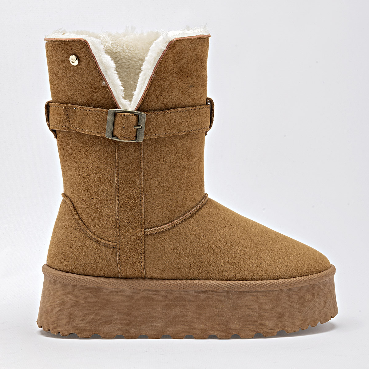 Moramora bota invernal  para mujer  camel cod 137981-E
