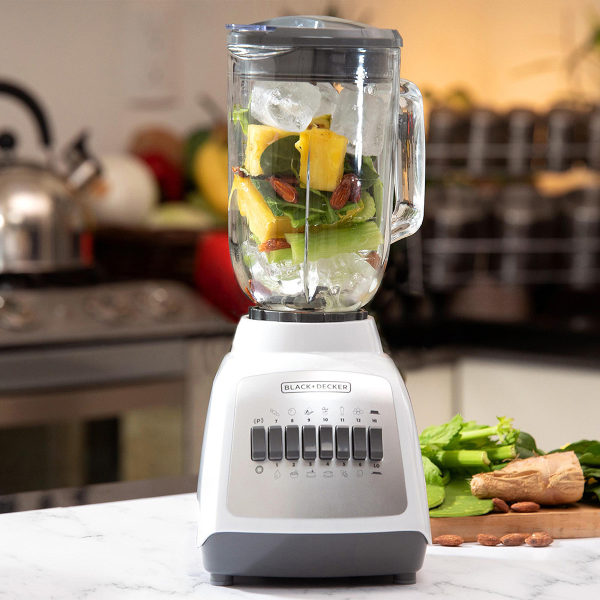 Licuadora Black+Decker BLBD210GW 12 Vel Jarra Vidrio 1.25Lt