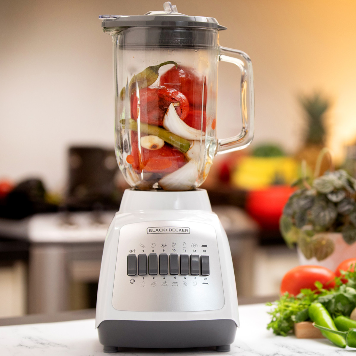 Licuadora Black+Decker BLBD210GW 12 Vel Jarra Vidrio 1.25Lt