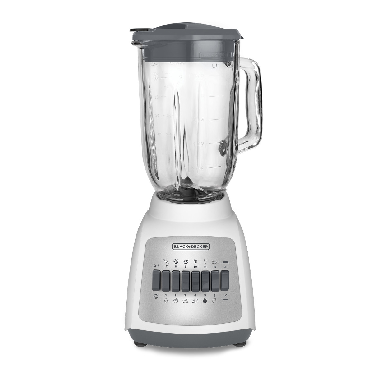 Licuadora Black+Decker BLBD210GW 12 Vel Jarra Vidrio 1.25Lt