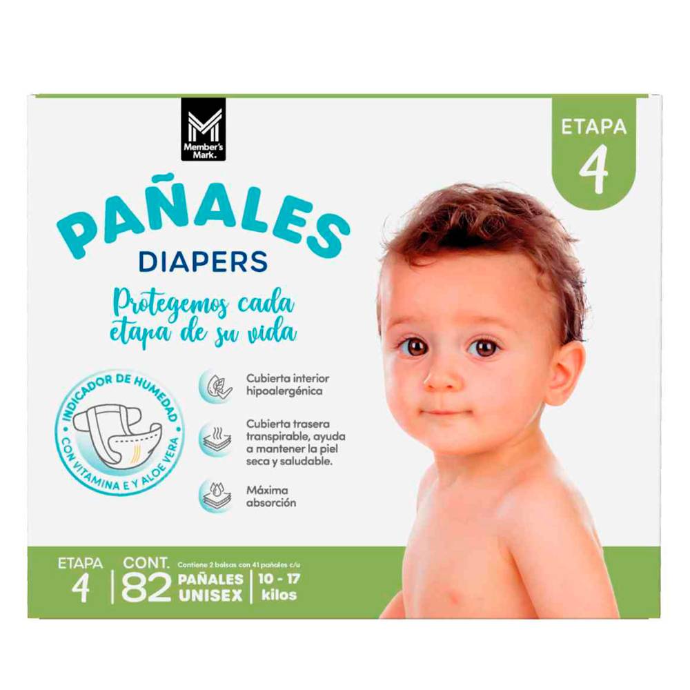Pañales Etapa 4 Member's Mark 82 pzas