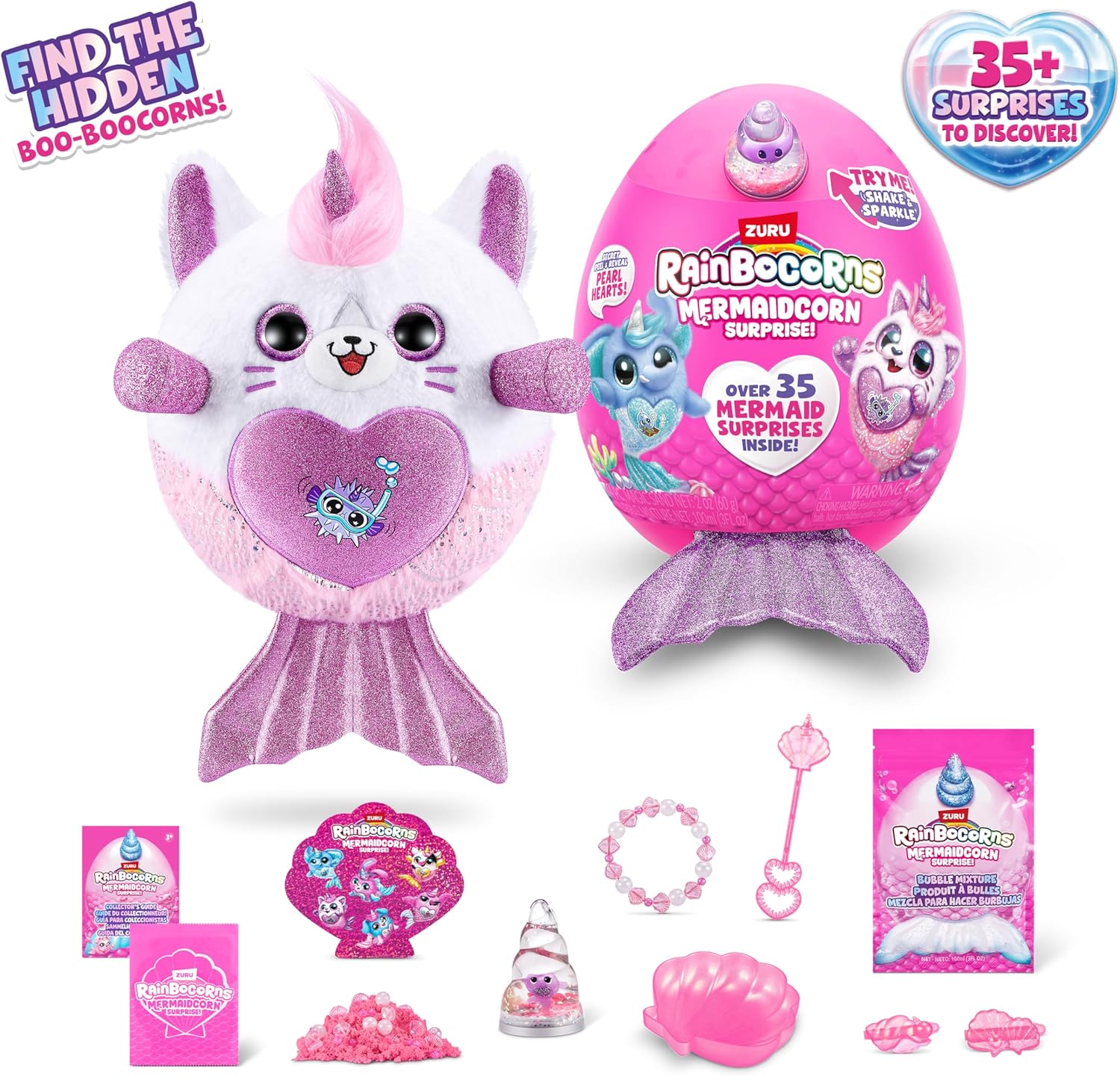 Capsulas Huevo Sorpresa Rainbocorns Mermaidcorn Gatito por Zuru