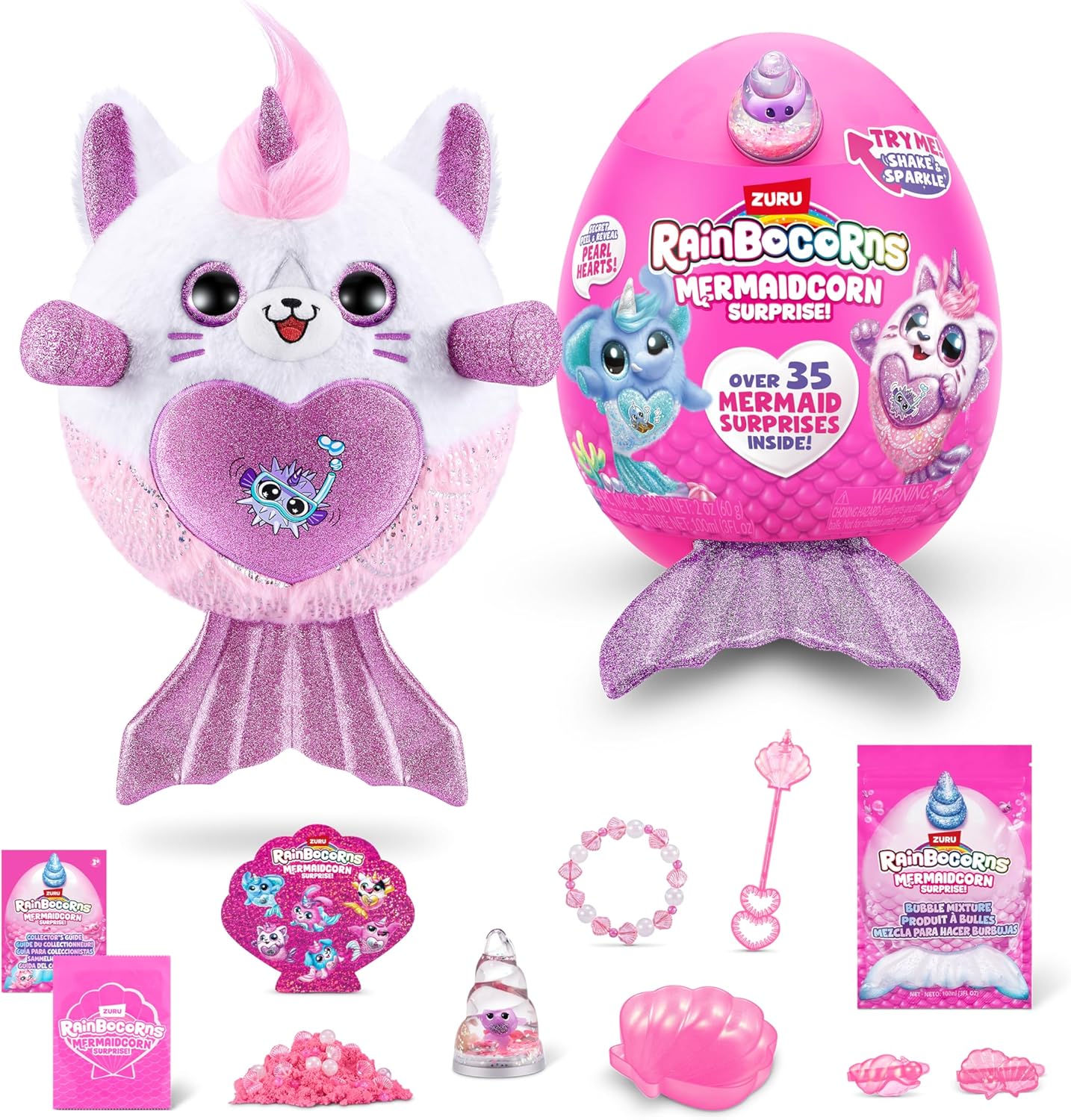 Capsulas Huevo Sorpresa Rainbocorns Mermaidcorn Gatito por Zuru