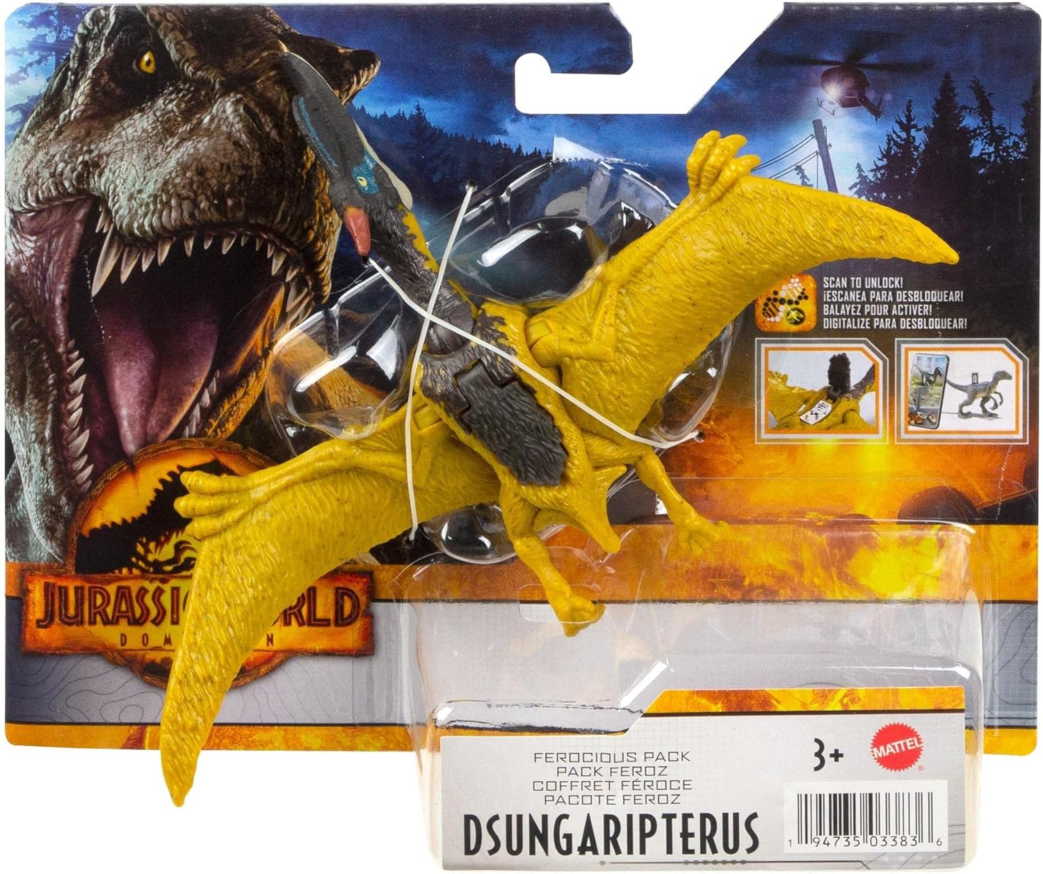 Jurassic World Dominion Dsungaripterus Ruge y Ataca Interactivo