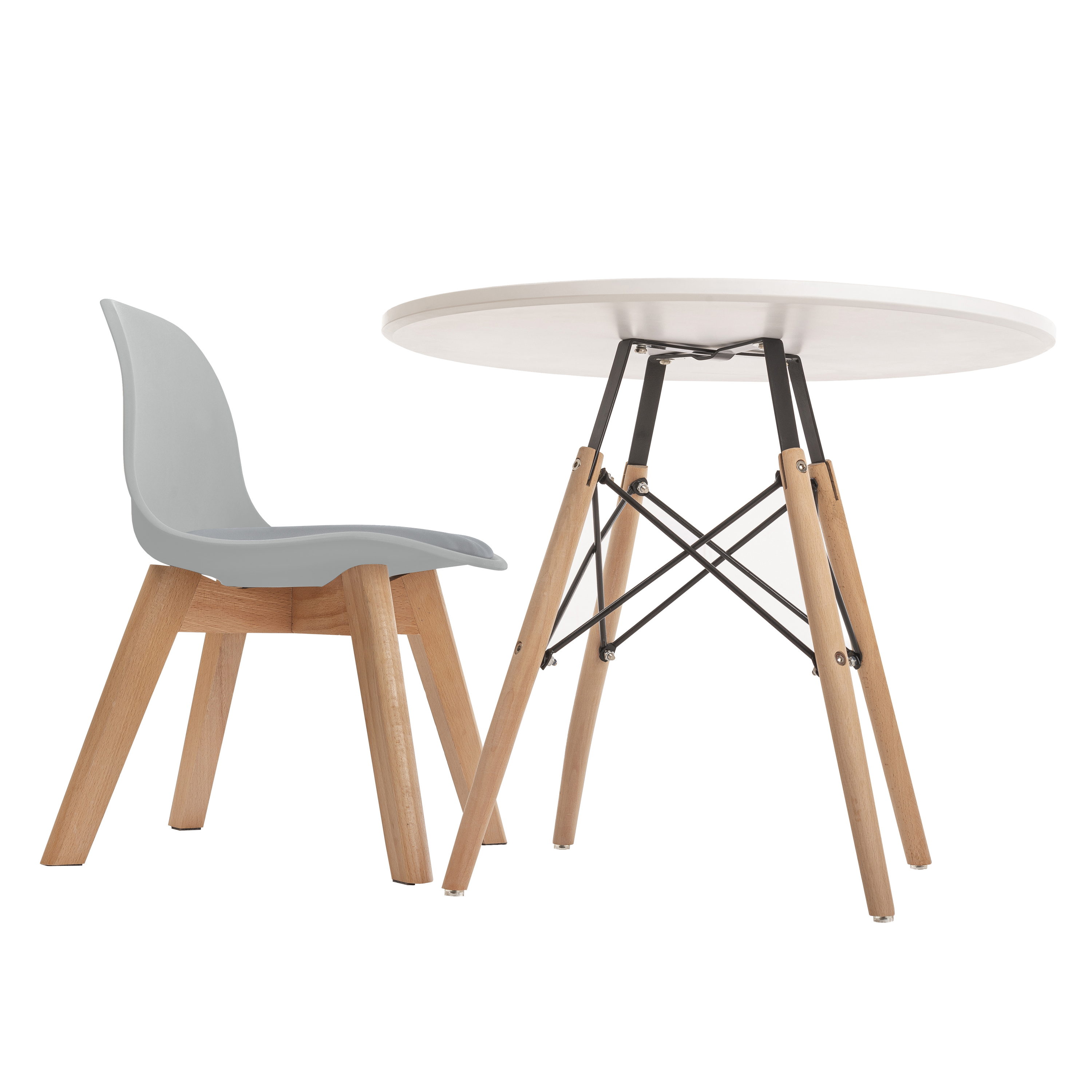 Comedor Moderno para Niña – 1 Silla Infantil y Mesa Eames Infantil – Duduk