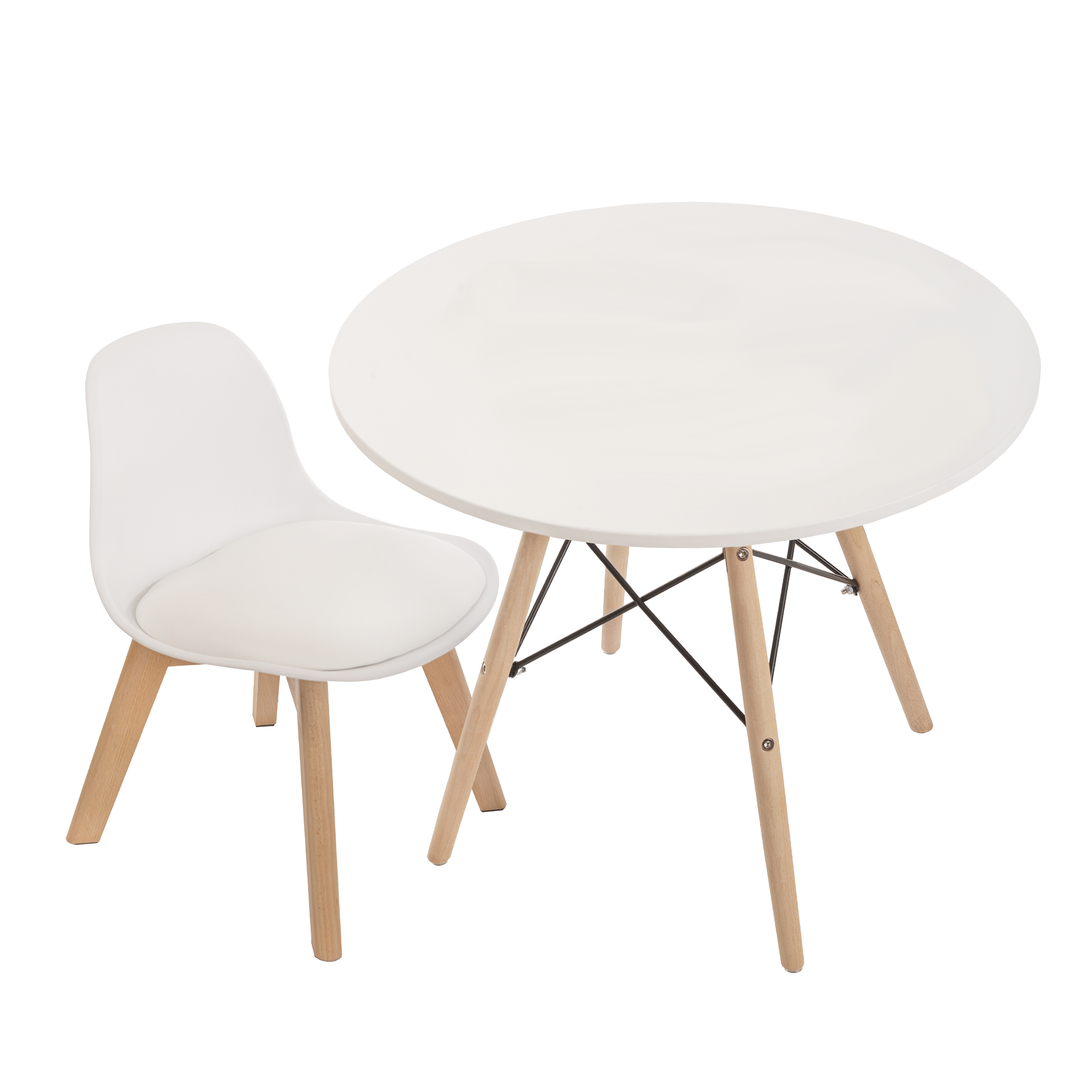 Comedor Moderno para Niña – 1 Silla Infantil y Mesa Eames Infantil – Duduk
