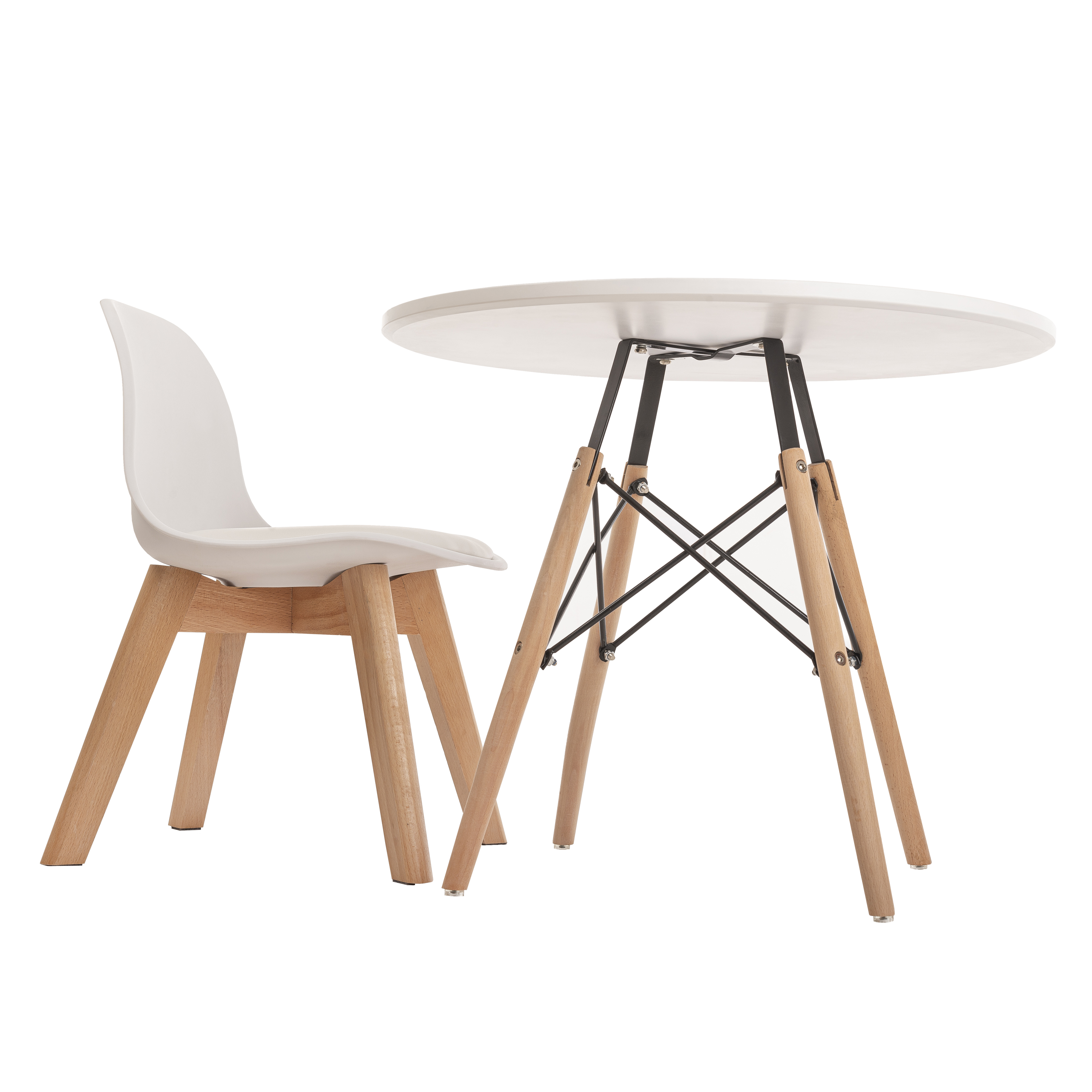 Comedor Moderno para Niña – 1 Silla Infantil y Mesa Eames Infantil – Duduk