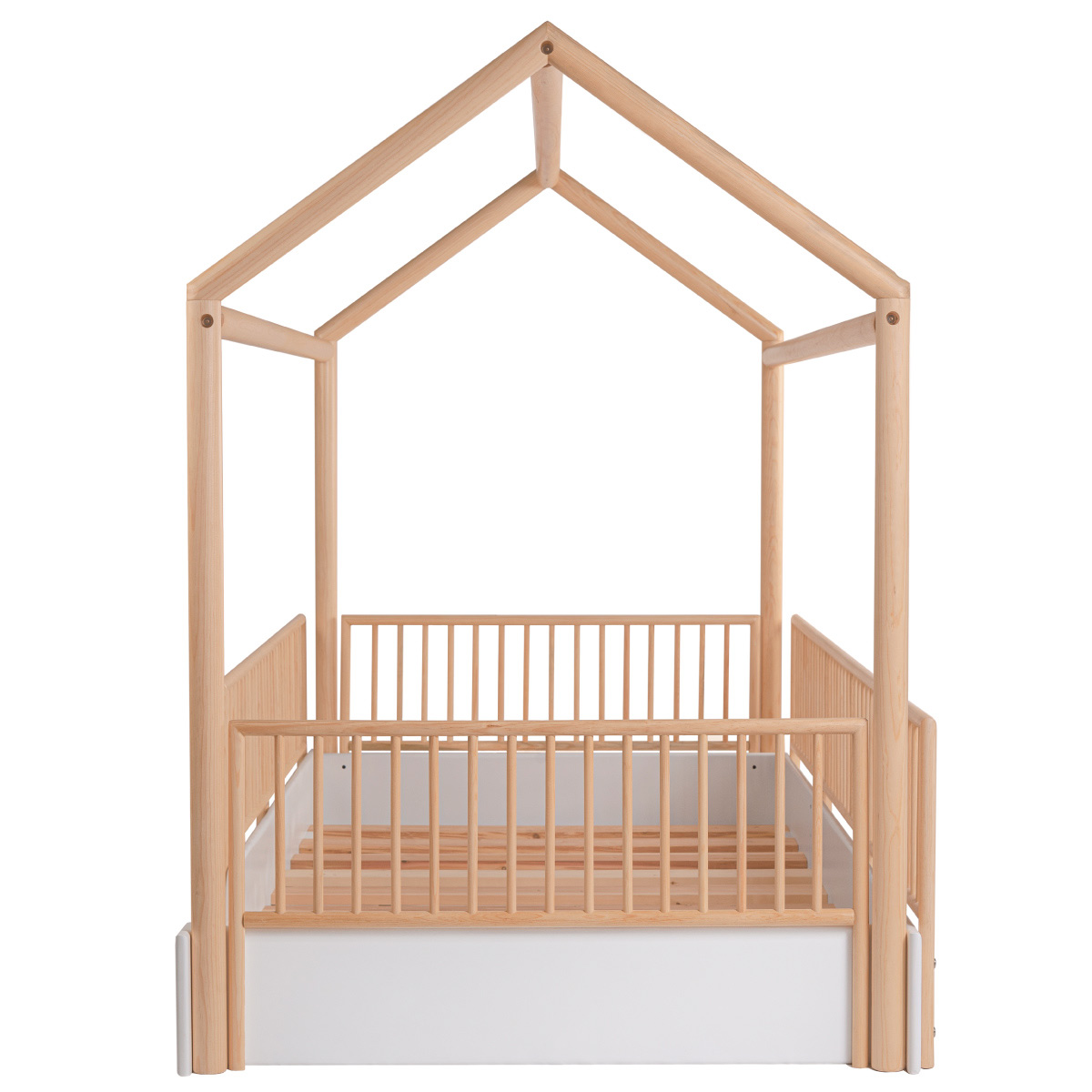 DUDUK Cama Casa Montessori de Madera con Barandales.