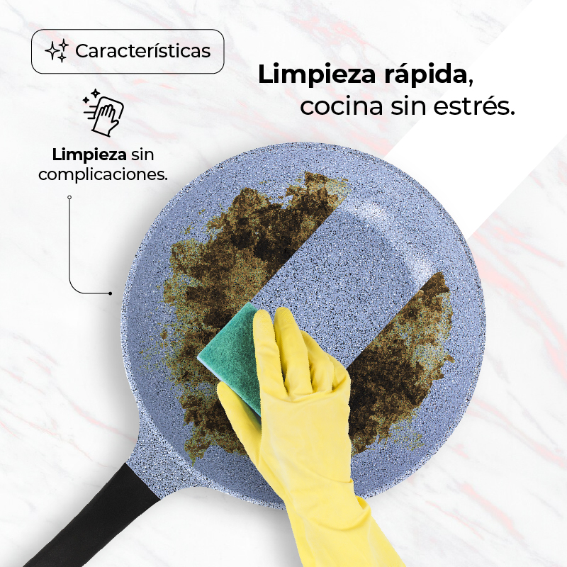 Set De Sartenes Y Ollas De Cerámica Antiadherente  Azul