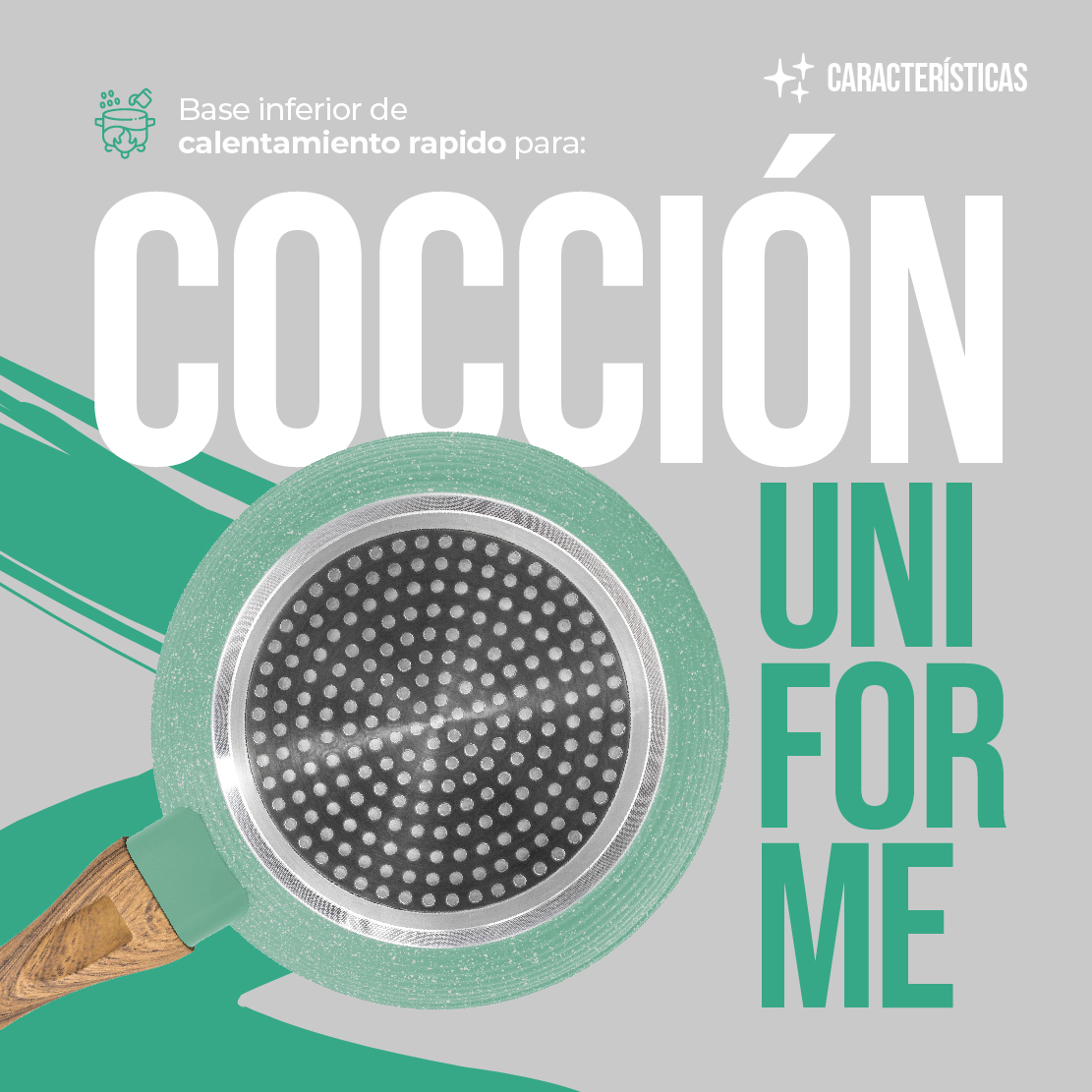 Batería De Cocina , Juego De Ollas Y Sartenes Recubrimiento De Mármol 6 Pieza Verde