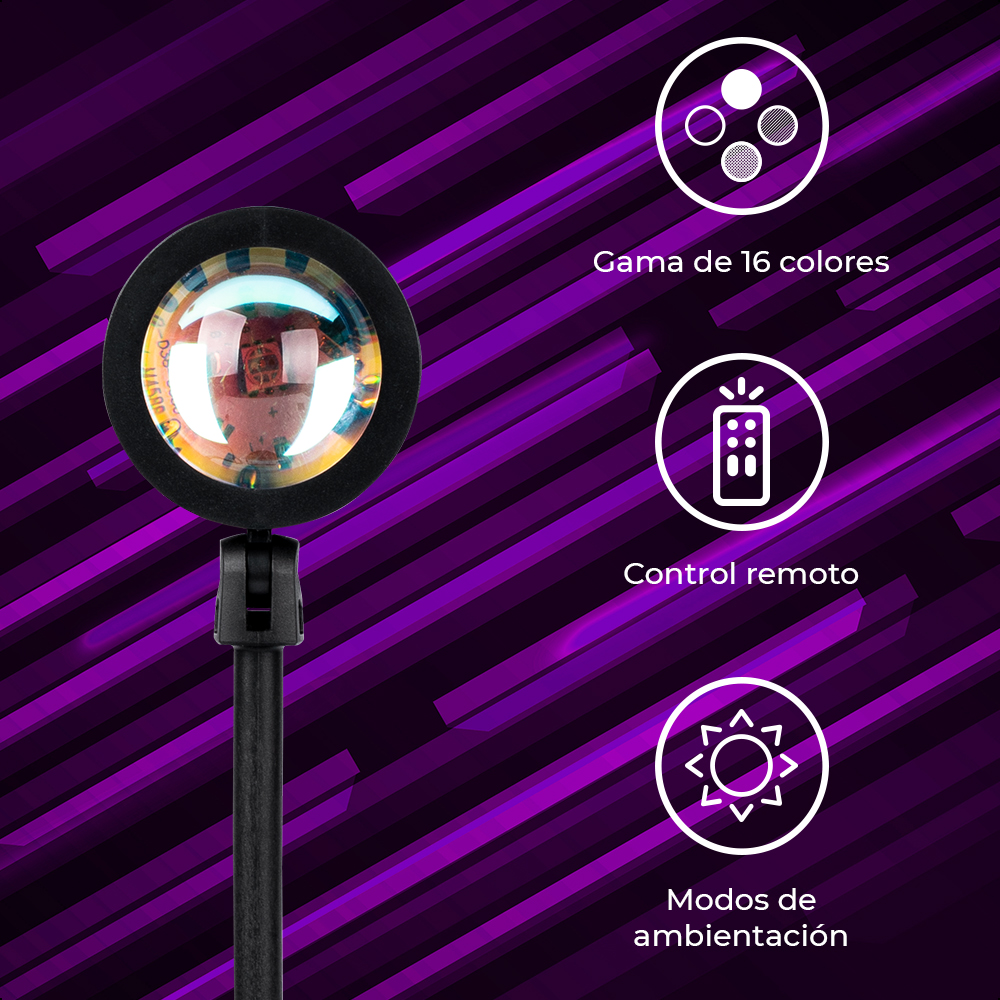 Lámpara de Proyección Sunset 16 Colores