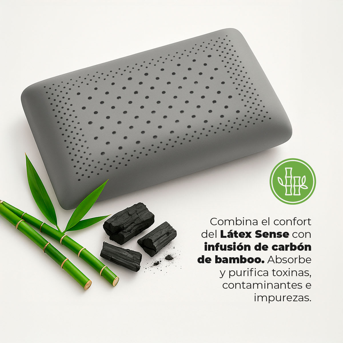Almohada de Latex Sense Roomi Carb Bamboo