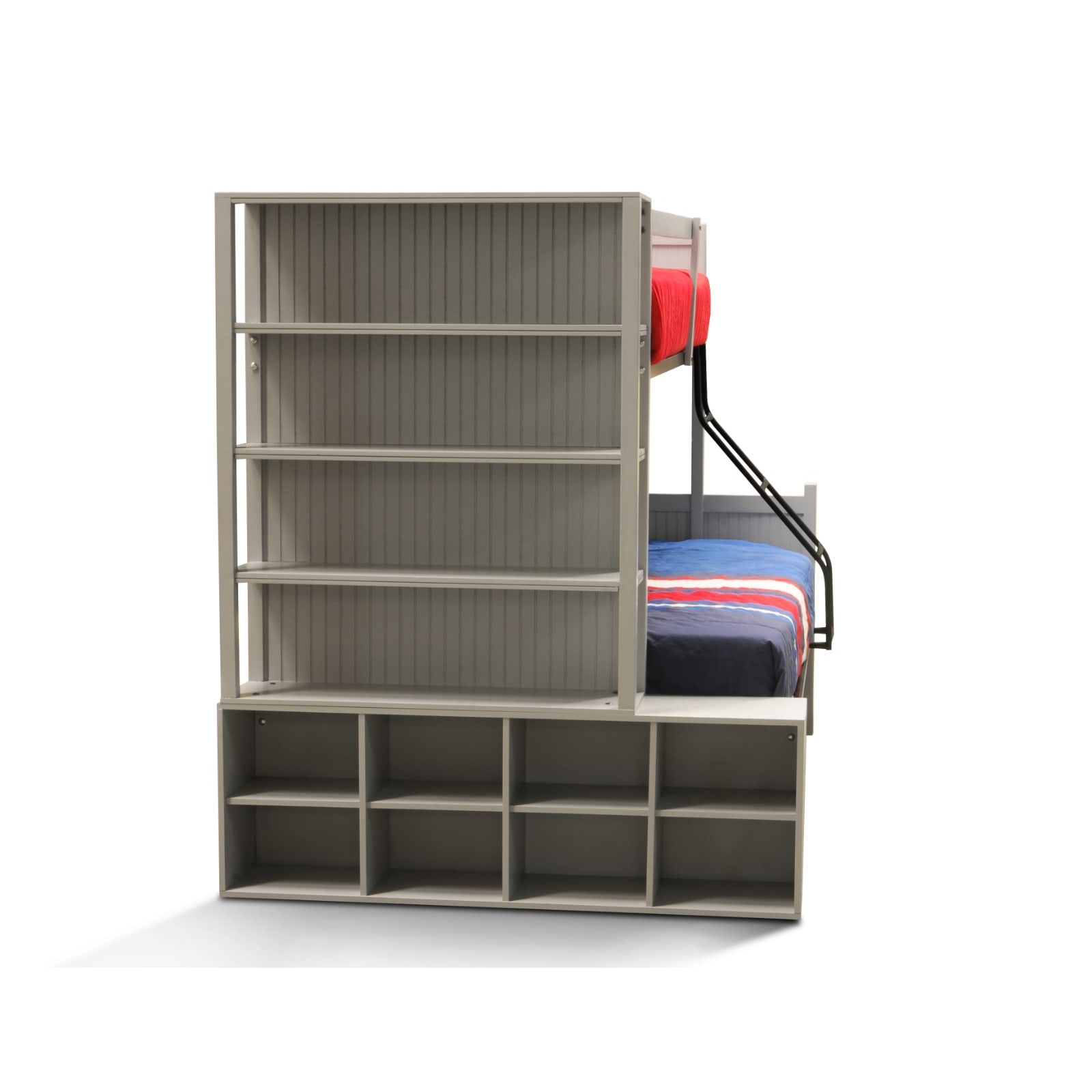 Litera Matrimonial - Individual Karlota + Mueble Organizador Lateral