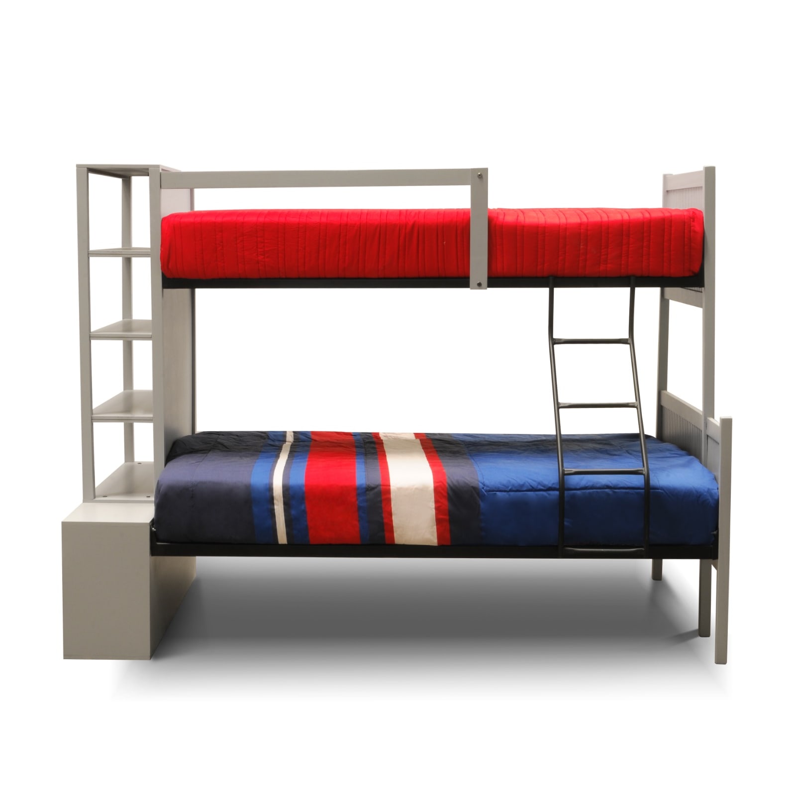 Litera Matrimonial - Individual Karlota + Mueble Organizador Lateral