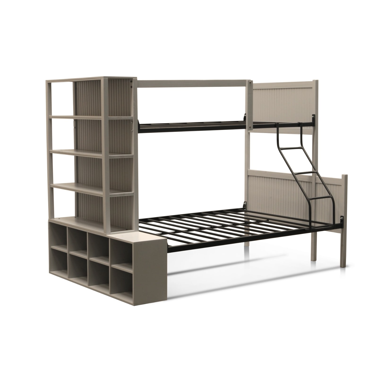 Litera Matrimonial - Individual Karlota + Mueble Organizador Lateral