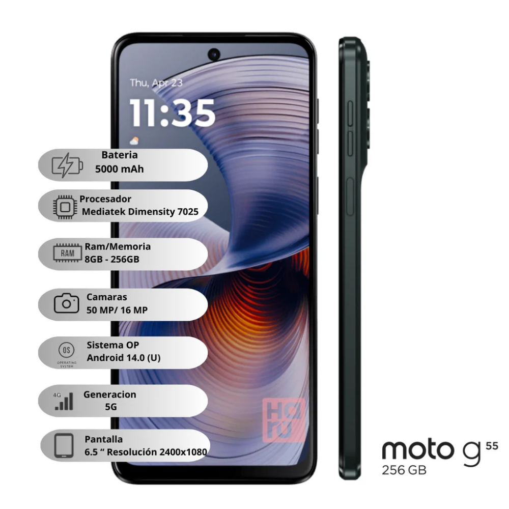 Celular Motorola G55 256GB 8GB RAM Negro