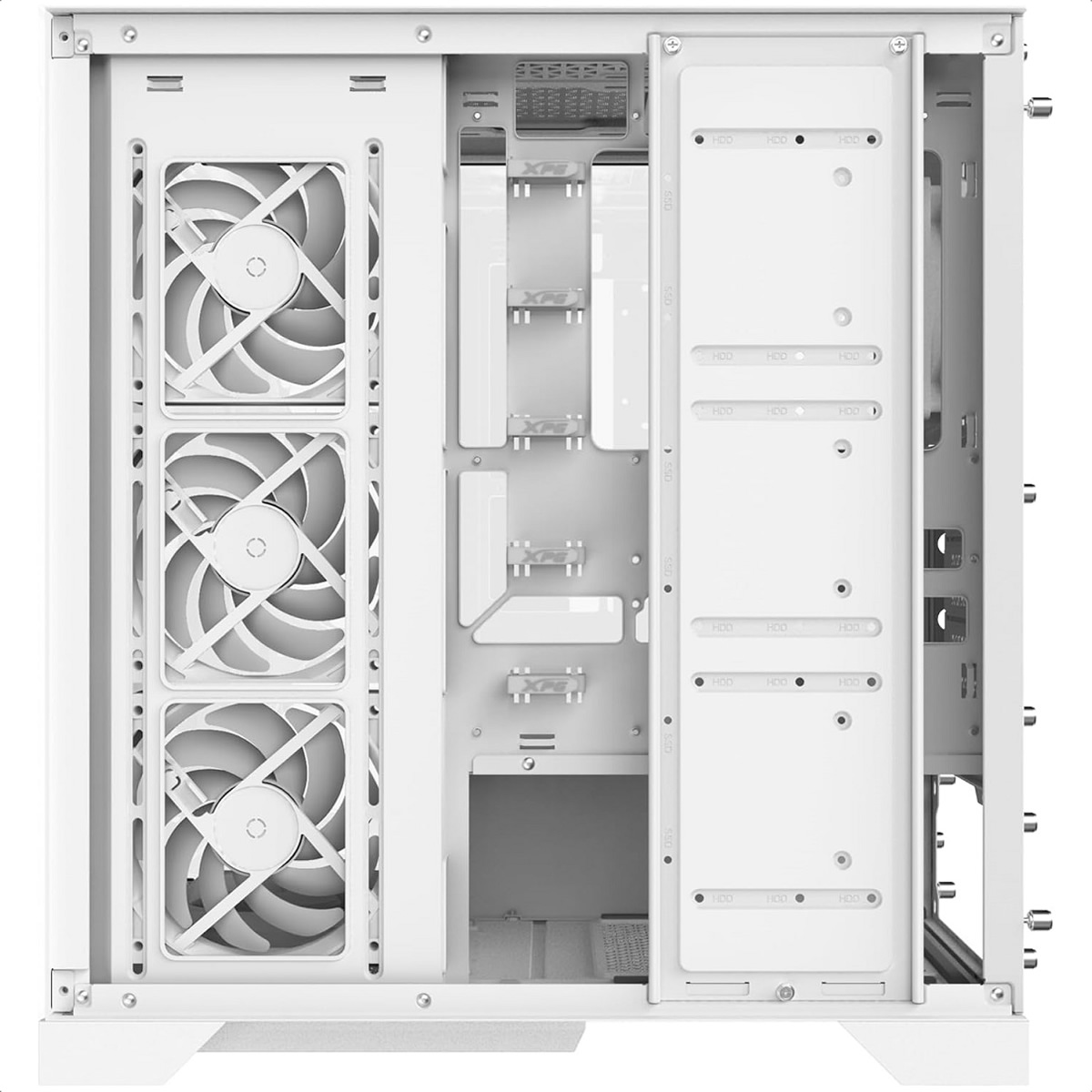 Gabinete Adata XPG INVADER X Vidrio Templado 5 Ventiladores ARGB Blanco INVADERXMT-WHCWW