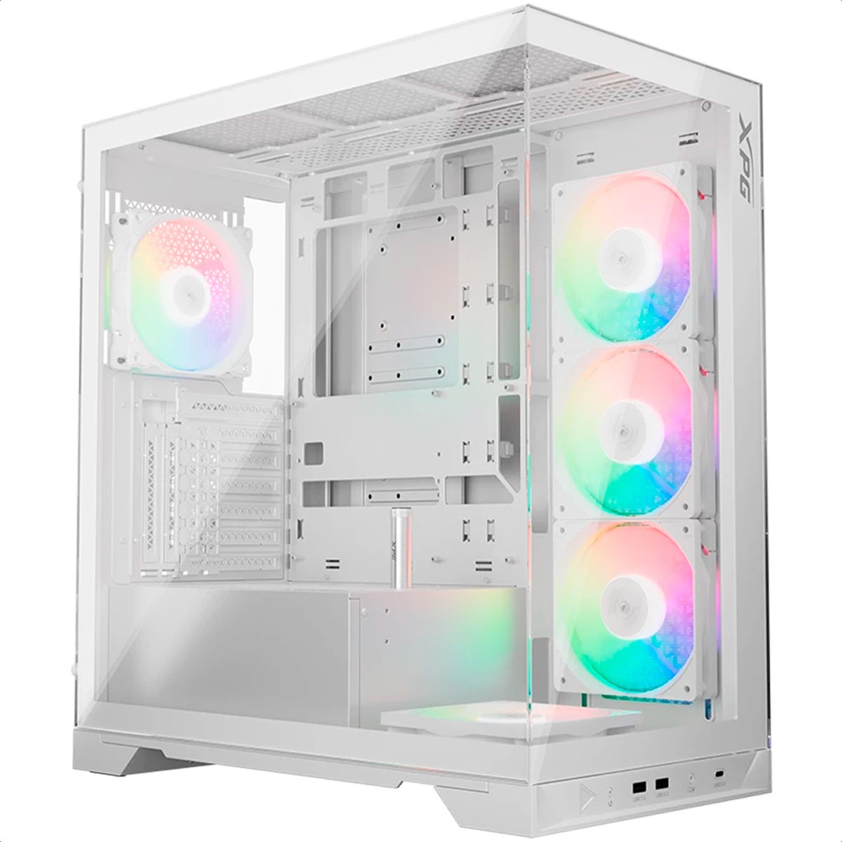 Gabinete Adata XPG INVADER X Vidrio Templado 5 Ventiladores ARGB Blanco INVADERXMT-WHCWW