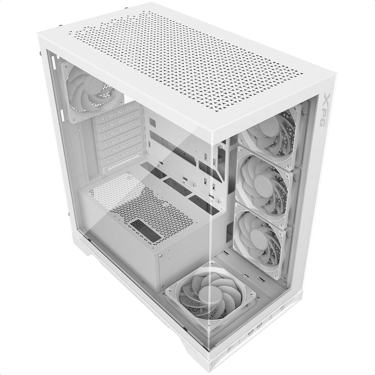 Gabinete Adata XPG INVADER X Vidrio Templado 5 Ventiladores ARGB Blanco INVADERXMT-WHCWW
