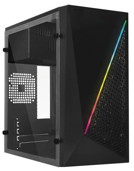 Gabinete ACTECK Kioto GC460 Micro-ATX Fuente 500W USB3 AC-933070