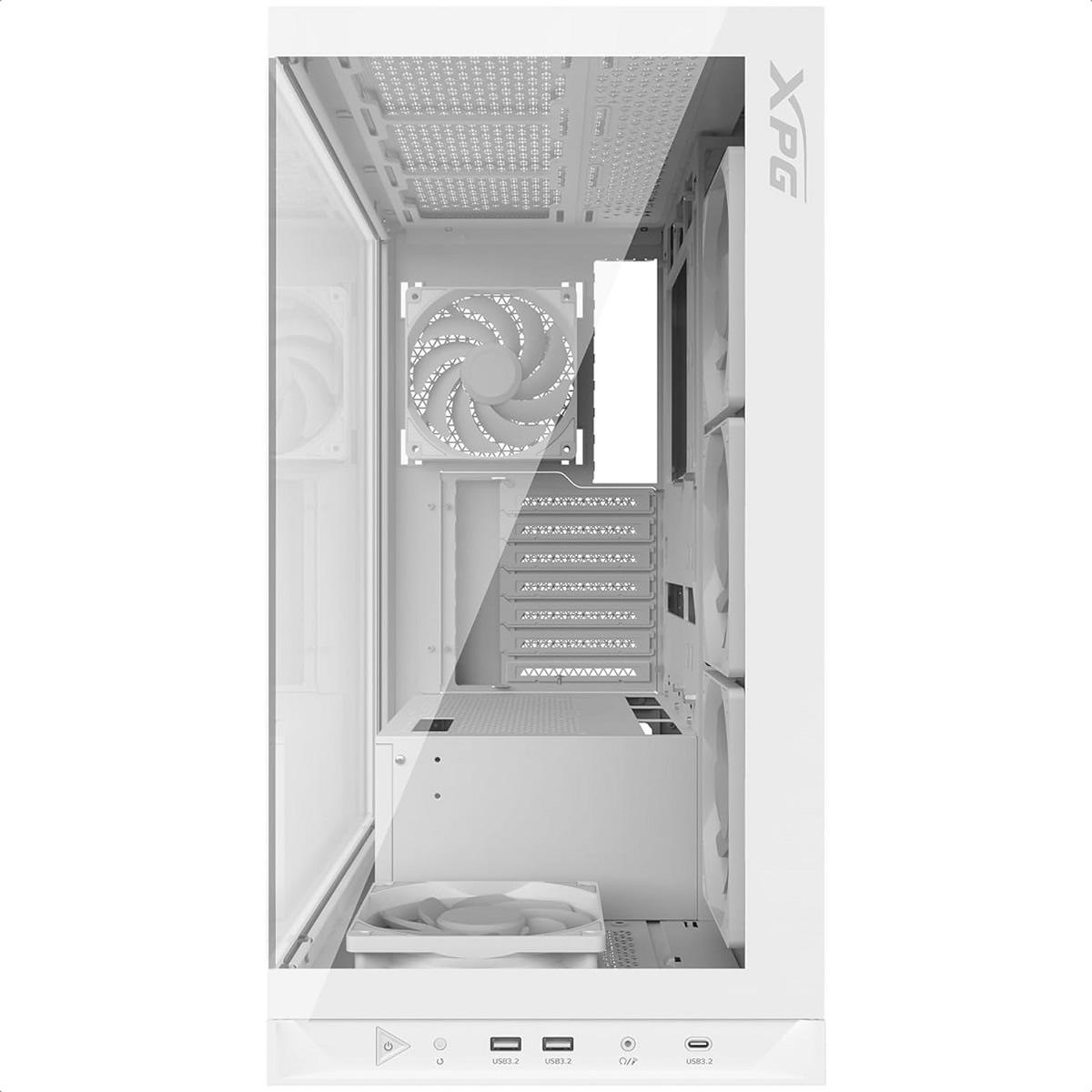 Gabinete Adata XPG INVADER X Vidrio Templado 5 Ventiladores ARGB Blanco INVADERXMT-WHCWW