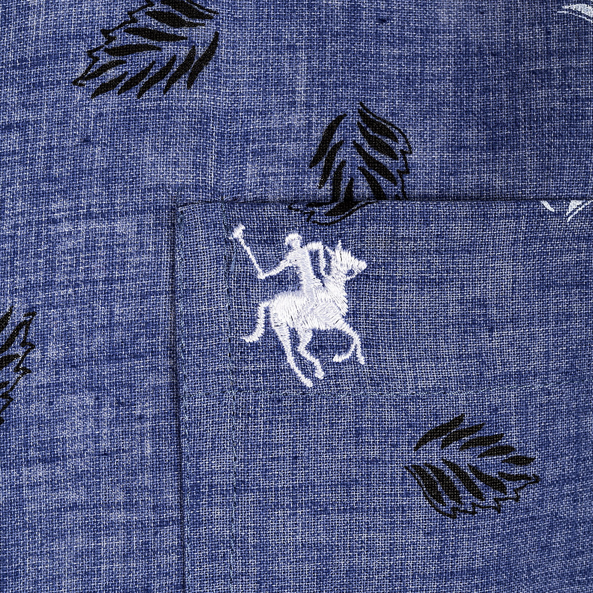 CAMISA CASUAL LICENCIAS XUTER CA02608 AZUL-BLANCO  PARA HOMBRE 