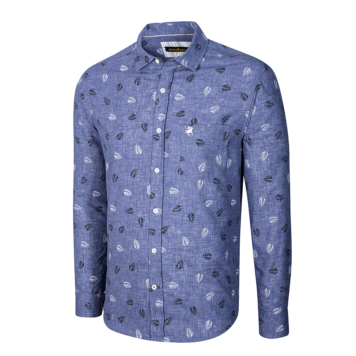 CAMISA CASUAL LICENCIAS XUTER CA02608 AZUL-BLANCO  PARA HOMBRE 