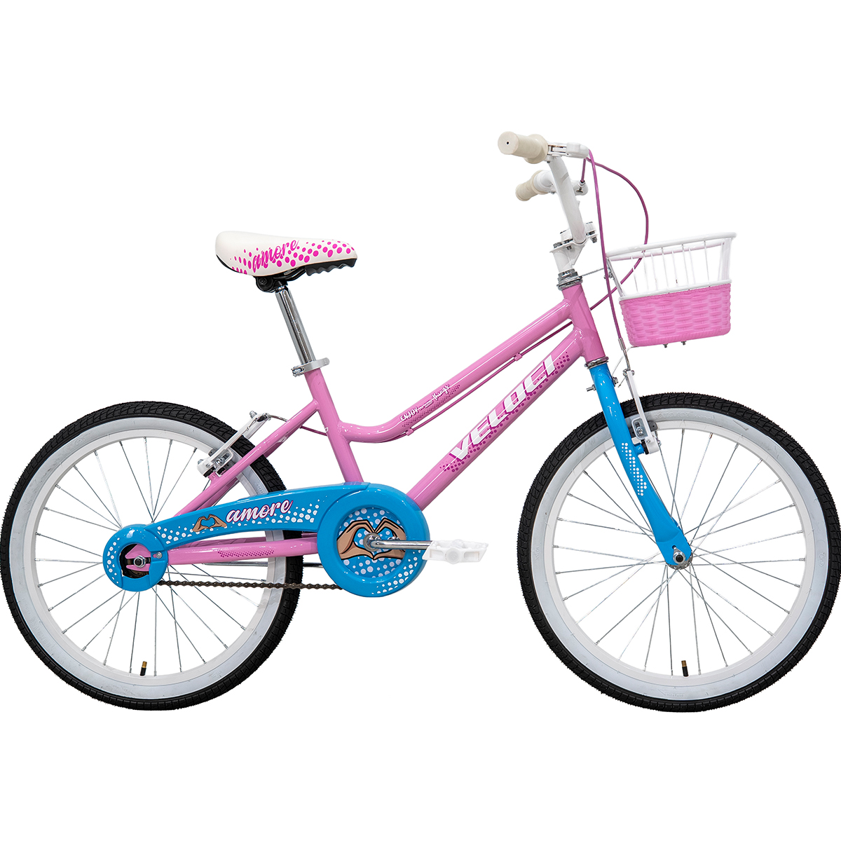 Bicicleta Veloci Amore BMX Rodada 20 Rosa Infantil