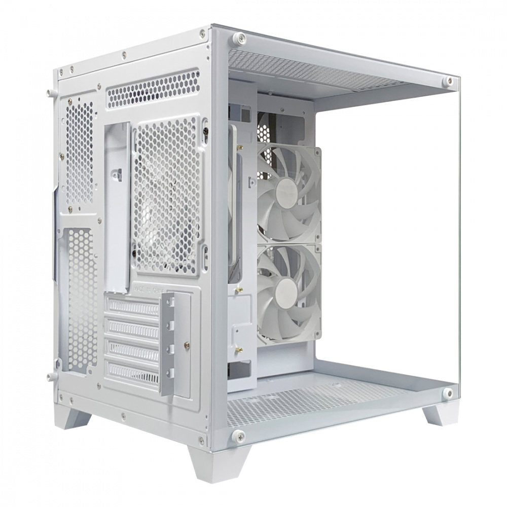 Gabinete Xzeal Panzer II Cubo, Mini-Tower, Micro-ATX, USB 2.0/3.0, sin Fuente, 3 Ventiladores Instalados, Blanco