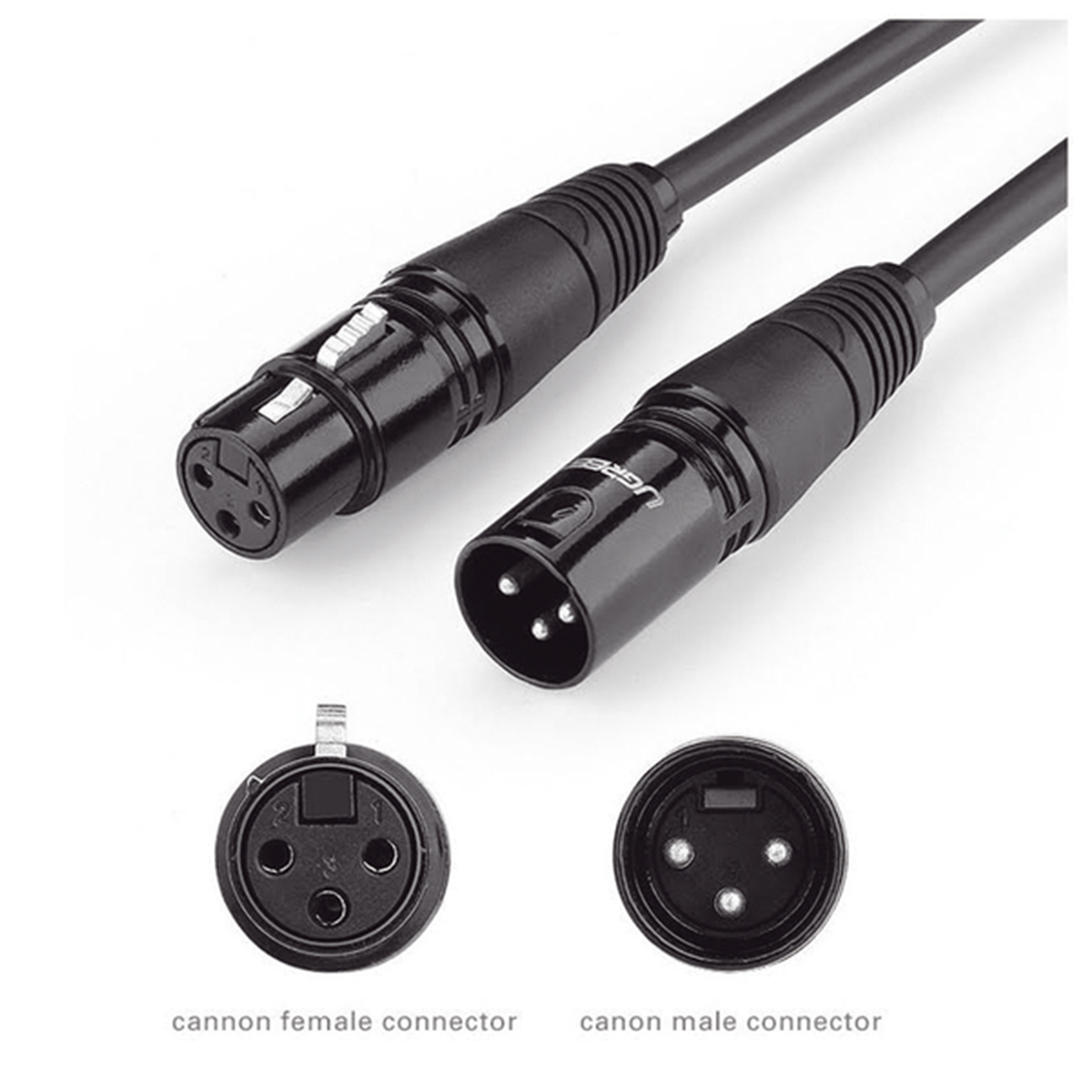 Cable para Micrófono XLR Tipo Canon Macho a Hembra 10 Metros - 20714 UGREEN