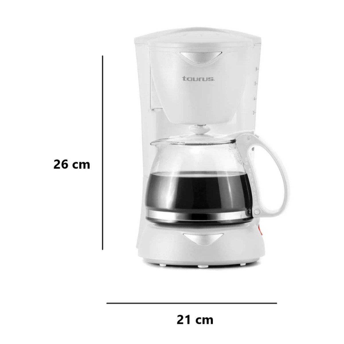 Cafetera Taurus Filtro Permanente 6 Tazas C6T-CLEAR-BLA