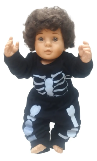 Disfraz Calaverita Pañalero, Pants Bebé + Calabaza De Regalo