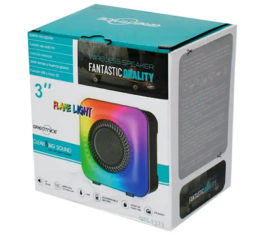 Bocina Bluetooth Portatil Luz Led