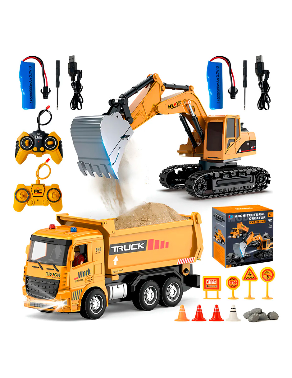 Tractor excavadora para niños, 4 piezas de excavadora para niños, juguetes 4 en 1, vehículos de construcción desmontables, excavadoras, camiones, camiones y excavadoras, juguetes para decoración de Tractor excavadora para niños, 4 piezas de excavadora para niños, juguetes 4 en 1, vehículos de construcción desmontables, excavadoras, camiones, camiones y excavadoras, juguetes para decoración de