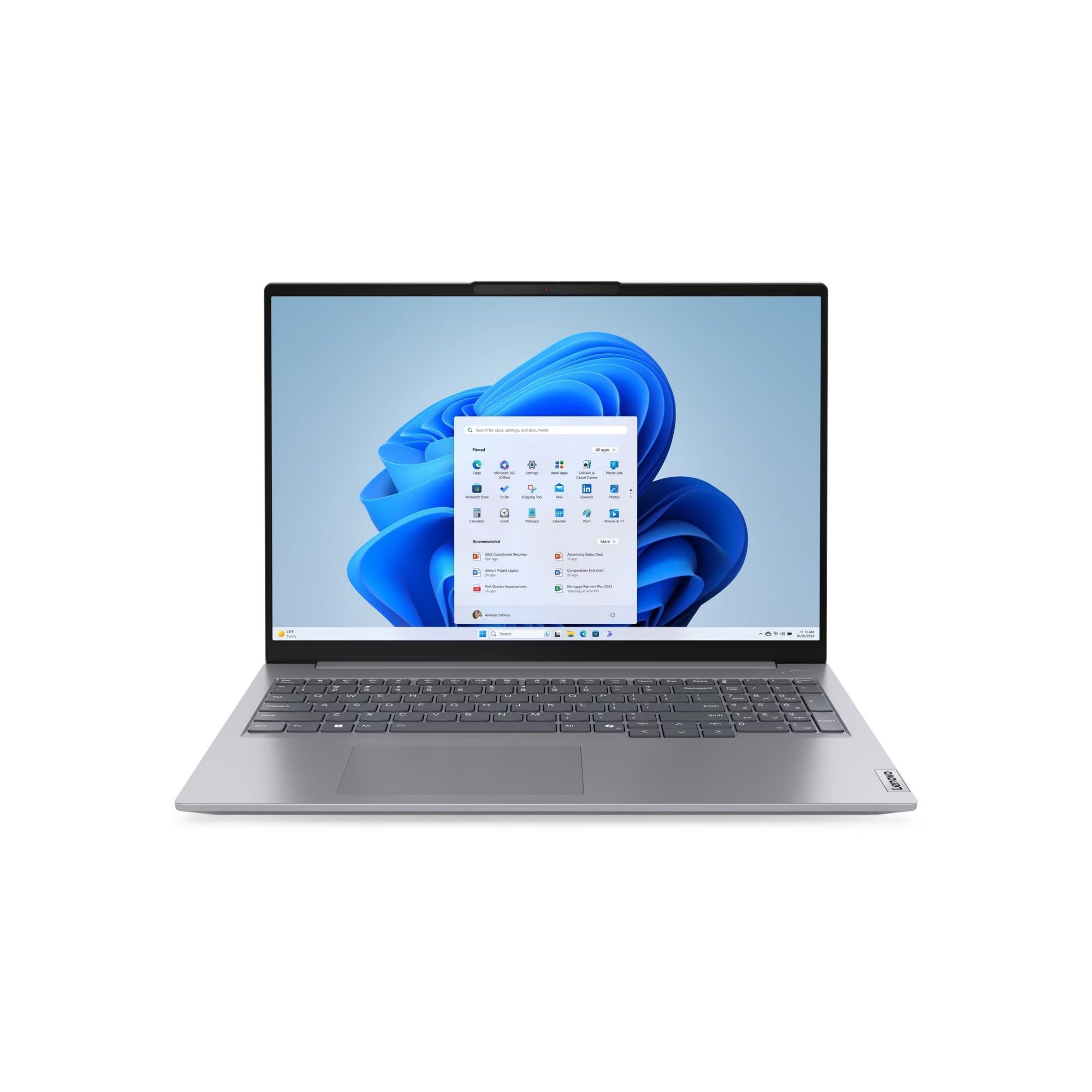 Lenovo AI PC ThinkBook 16 Gen 7 IML de 16", Intel Core Ultra 7 155H, 16 GB RAM, 512 GB SSD, 11 TOPS, Windows 11 Pro Gris