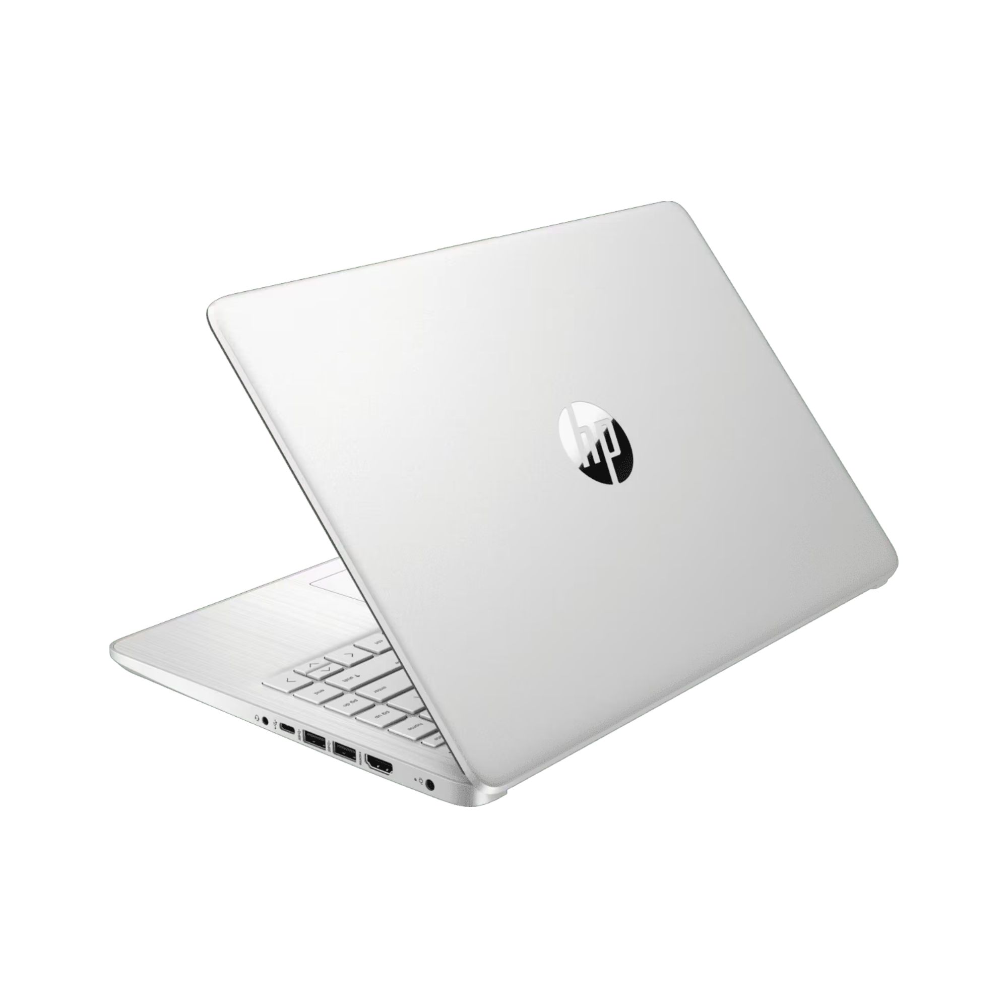 HP 14-dq0532la de 14'', Intel Celeron N4120, 4 GB RAM, 128 GB SSD NVMe, Windows 11 Home, Plata