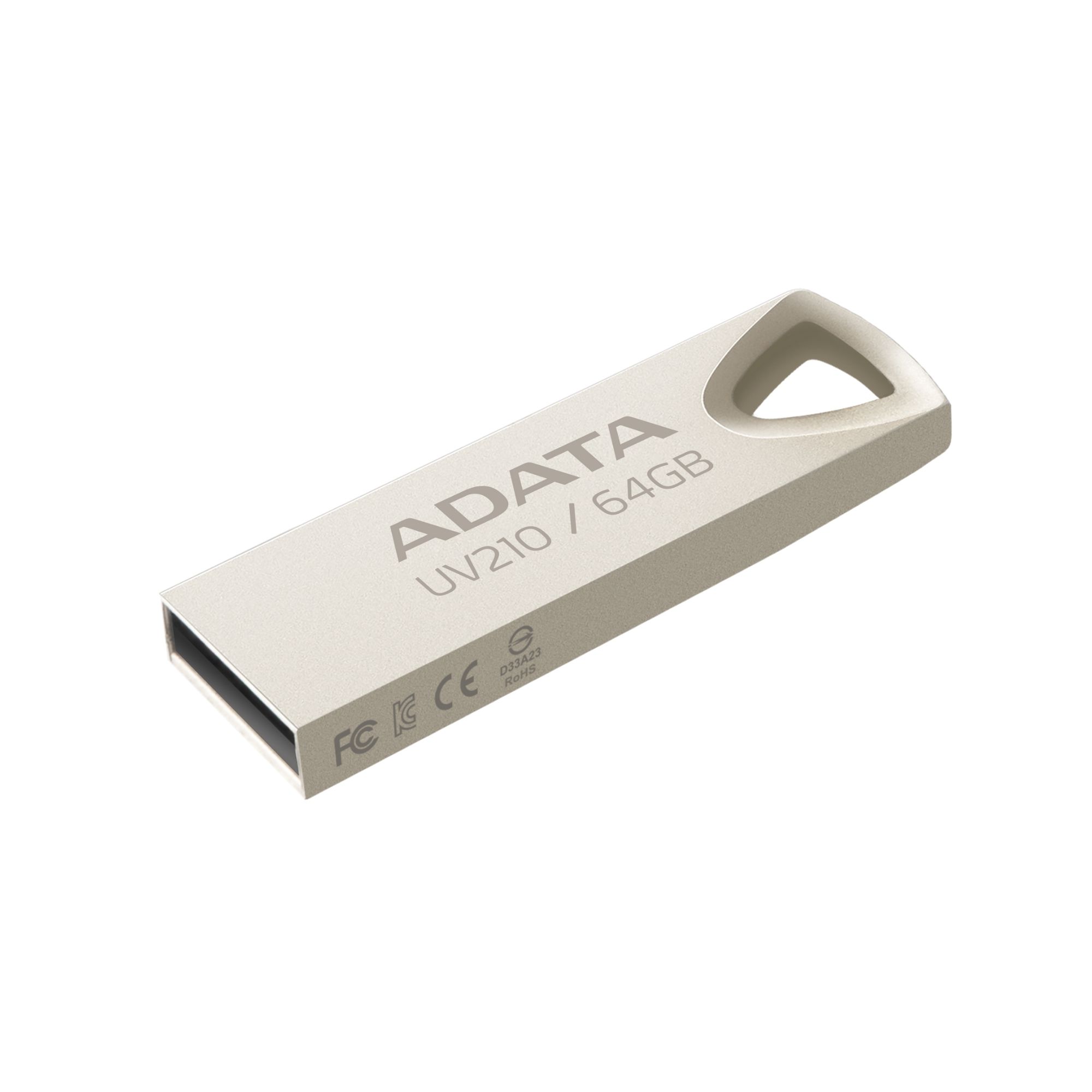 50 Pack - Memoria USB Adata UV210 de 64 GB, USB 2.0, Metálica