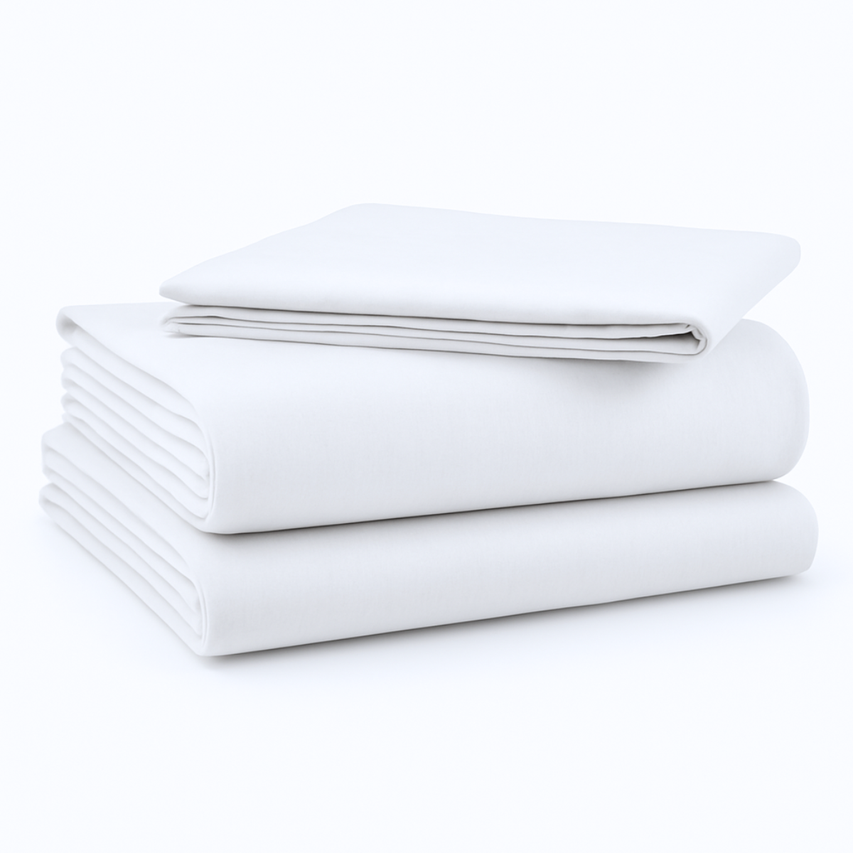 Juego de Sábanas Básica Algodón Percal 200 -Matrimonial -Blanco.