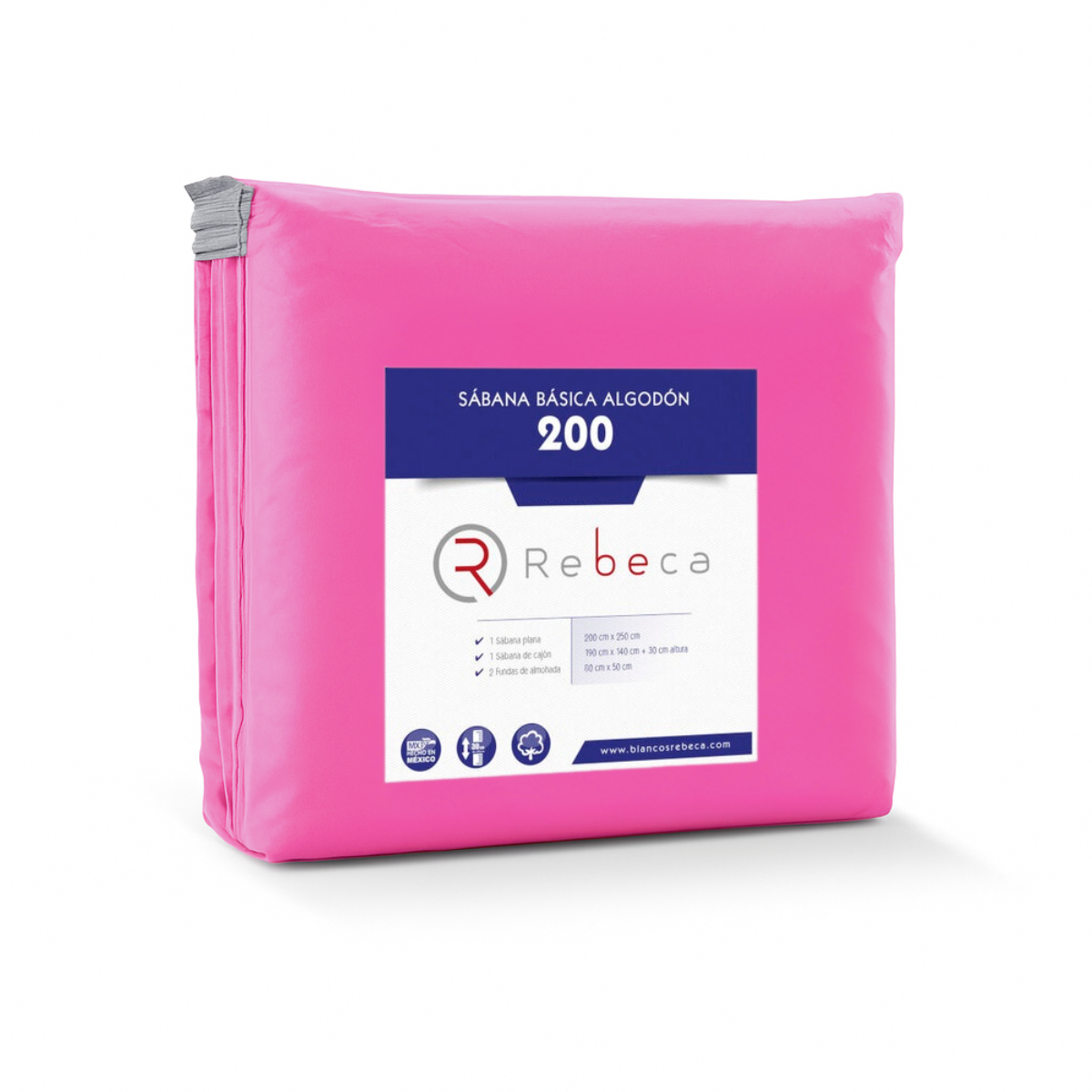 Juego de Sábanas Básica Algodón Percal 200 -Individual -Coral