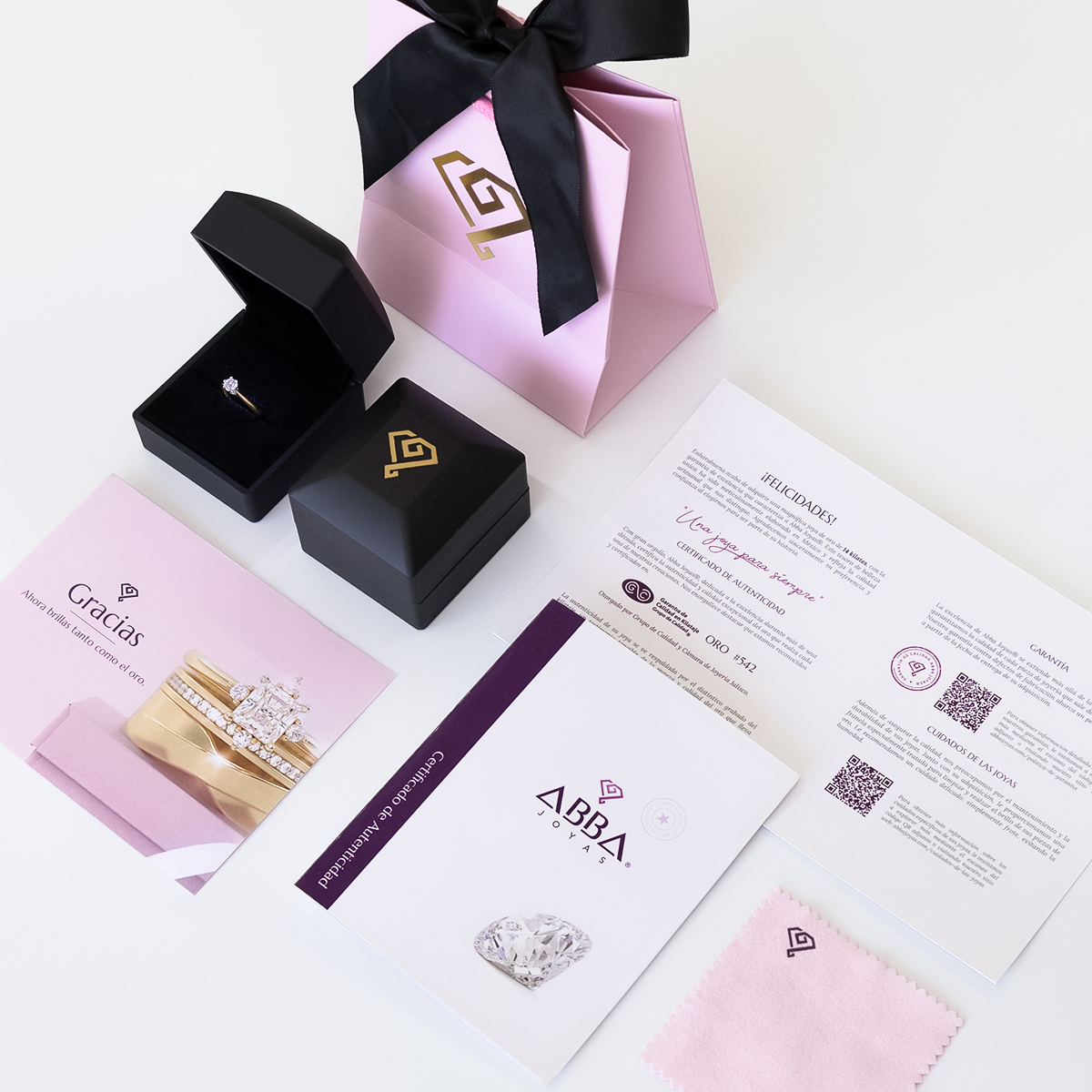 CHURUMBELA DARELIS 14K ORO ROSA ABBA JOYAS.