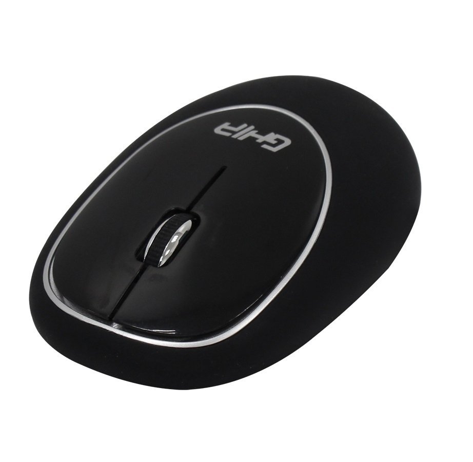 Mouse ergonomico de memory foam ghia negro inalambrico 1000 dpi usb pc laptop portatil raton